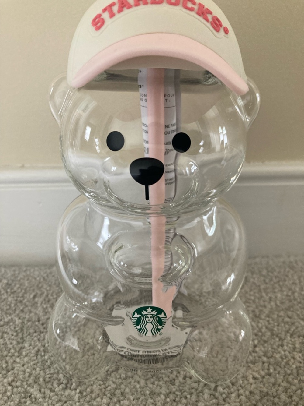 2026 Starbucks Pink Bearista Bear Glass Cold Cup - Picture 5 of 7